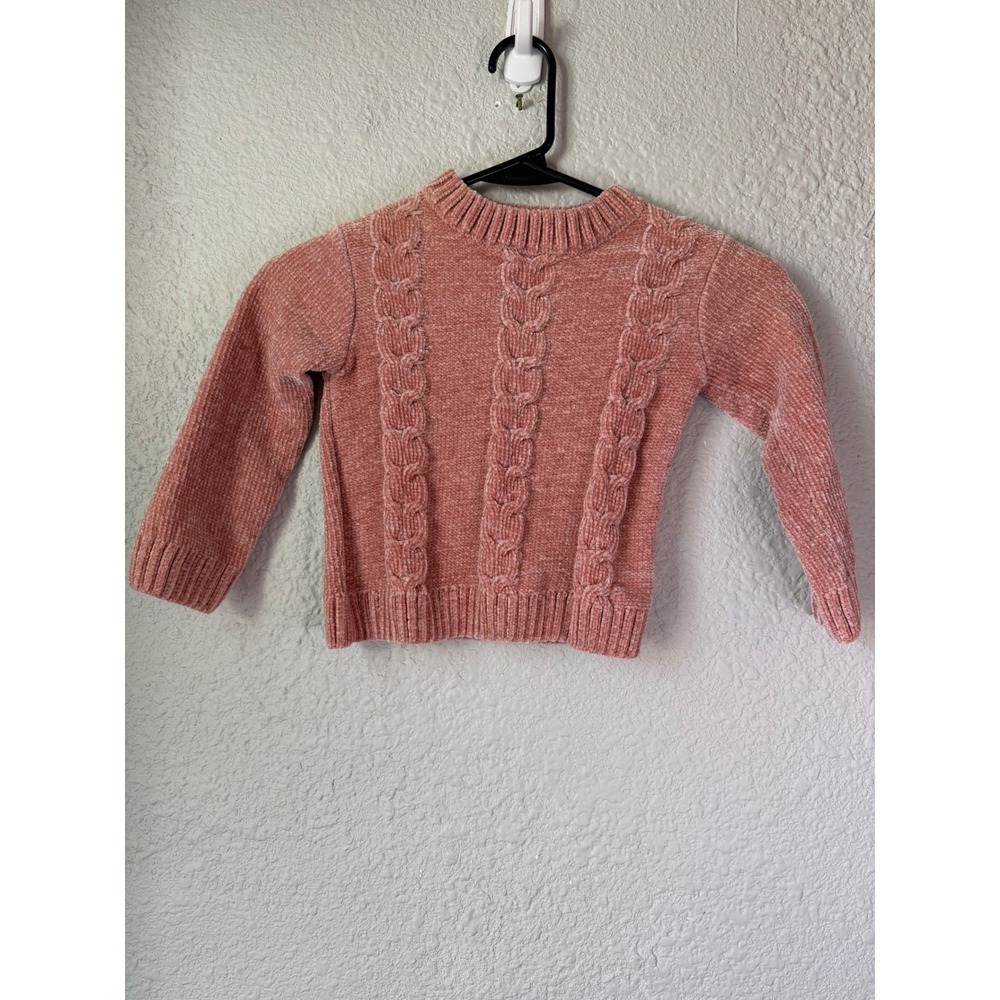 DKNY Kids‎ Coral Cable Knit Chenille Sweater Size 3T